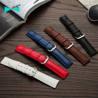 CRISTRAPS Cinturino orologio in pelle blu marrone rosso nero bianco universale liscio mm