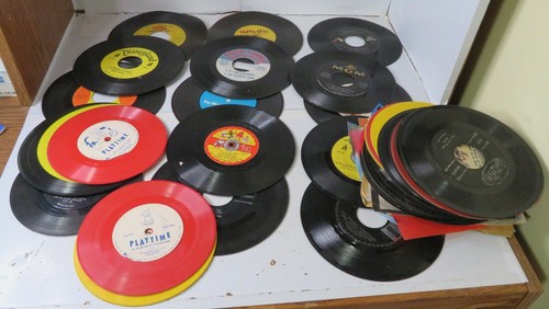 Vintage Lot of 54 Records 45 78 RPM BEATLES Elvis Kids PlayTime Peter Pan Disney - Picture 8 of 9