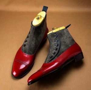 two tone ankle boots