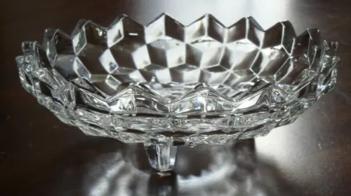 Indiana Glass Whitehall 6" Footed Bon Bon Candy Bowl Dish Vintage Cubist EUC