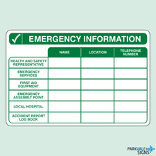 Emergency Information Signs