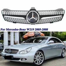 NEW Grill W/Emblem For Mercedes Benz 2005-2008 W219 CLS350 CLS550 CLS500 Black