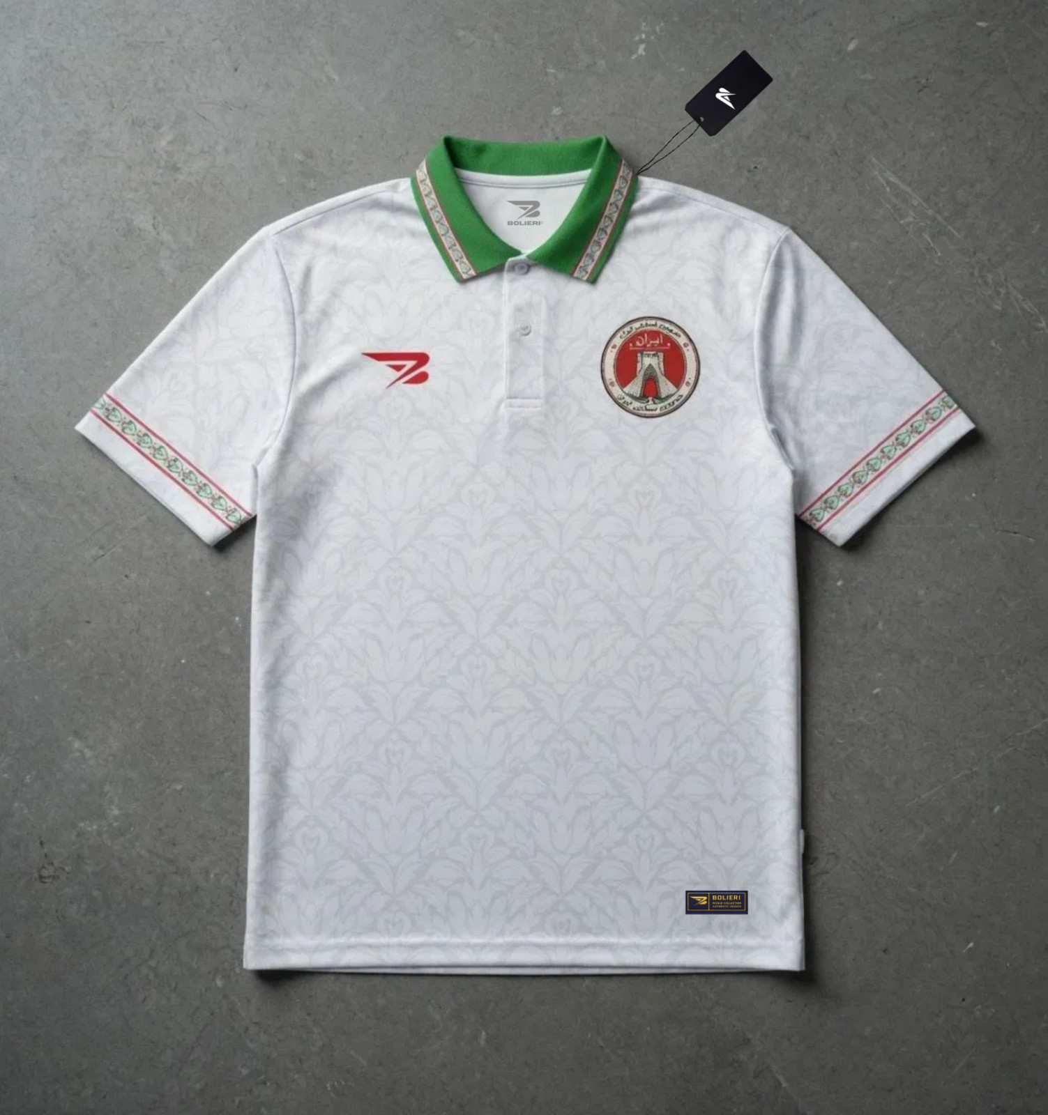 Iran - style retro soccer jersey vintage football inspired shirt Bolieri brand
