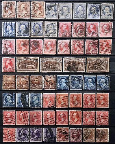 US Stamp Collection 1883-1898 Lot of 61 Scott # 210/282C Used