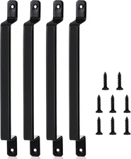 4 Pack 7.87 Inch Black Barn Door Handles Premium Gate Handle Pull Heavy Duty Rus