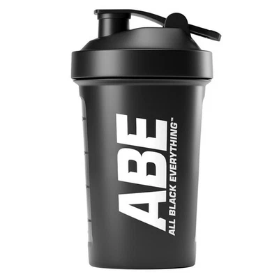 APPLIED NUTRITION ABE ALL BLACK EVERYTHING SHAKER 400ML BLACK WHEY PROTEIN MIXER