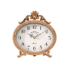 Vintage Table Clock on Stand,Desk and Shelf Decorative Clock,French Rustic St...