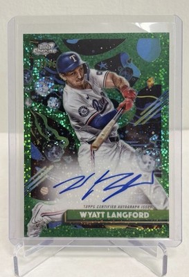2025 Topps Cosmic Chrome Baseball Wyatt Langford CCA-WL Green Space Dust /75  