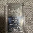 Silvertowne 1 oz .999 Fine Silver Bar Prospector Vintage Style Bullion