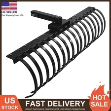 49" Tractors Rake with 2" Receiver 18 Steel Tines for Lawn Tractors ATVs / UTVs