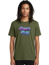 Power-Play-11 Mens Graphic Tee, 100% Cotton, Casual Summer Wear