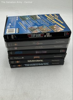 1996 Sony PlayStation 1 Top Gun: Fire At Will! & More Video Games Lot Of 7