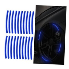 20PCS Car Wheel Stripe Reflective Stickers - Night Safety Warning Anti Blue