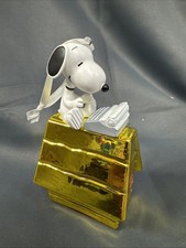 Hallmark - Peanuts - Snoopy Typing on Doghouse - Glass Ornament