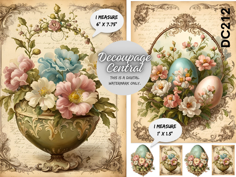Easter Floral | A4 Rice Paper | Paper for Decoupage | Decoupage Central