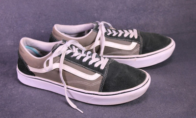 Vans Sneaker Old Skool Comfy Cush Canvas Skater Gr. 44,5 Leder khaki oliv BC1885