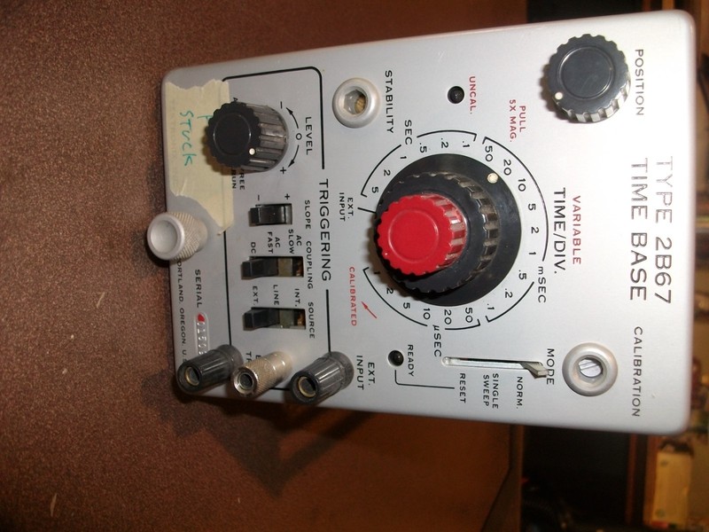 Tektronix 2B67 time base horizontal sweep plugin (parts only)