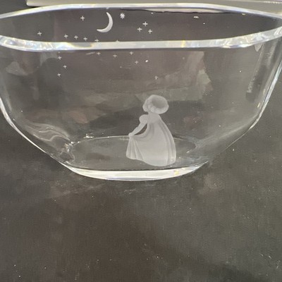 Orrefors Wish to the Moon Clear Lead Crystal Art Glass vase by Ohrstrom Sweden