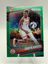 2025 Panini Prizm WNBA #131 Saniya Rivers Green Prizms 2