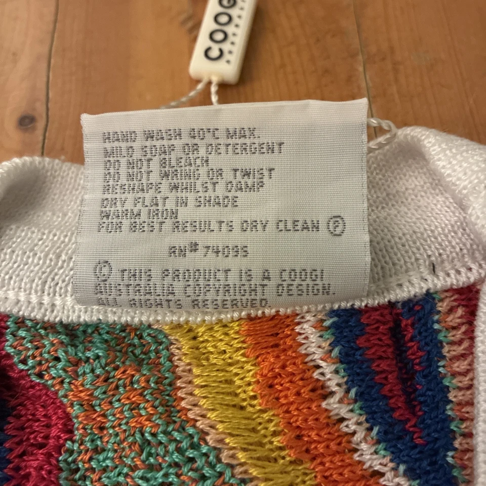 Vintage NEW Unworn COOGI 3D Australia Pullover Sweater 74095 Multi Cotton Mens M - Image 4 of 4