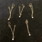 VINTAGE Barbie Doll 1960's SINGLE DROP PEARL NECKLACE repro Jewelry 5 PCs