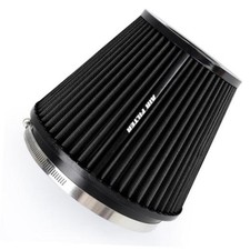 6" 152mm Inlet Cold Air Intake Filter Clamp-On Cone Filter Black