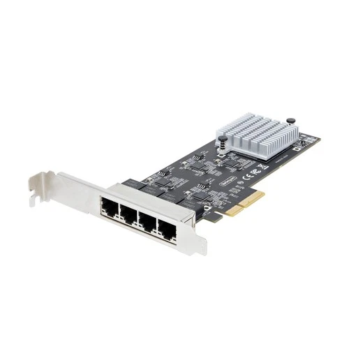 StarTech.com 4-Port 2.5Gbps NBASE-T PCIe Network Card, Intel I225-V, Quad-Port C