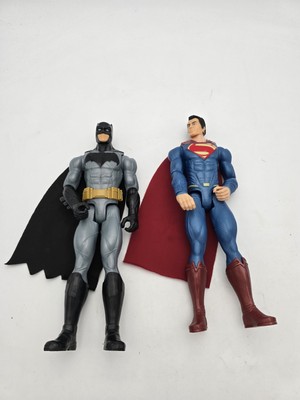 Superman BATMAN Lot Of 2  Figurine Toy 12 Inch 2015 DC Comics TM Mattel 