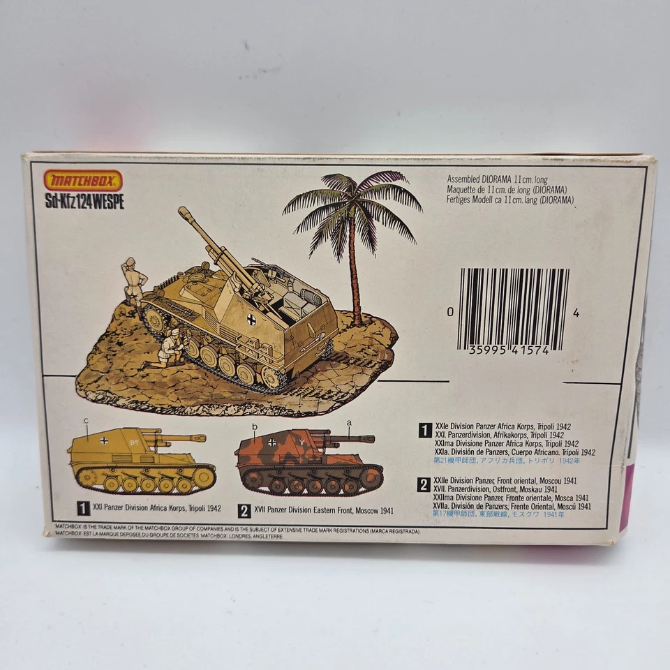 Vintage 1978 MATCHBOX 1/76 Sd.Kfz.124 WESPE Model Kit Complete PK-77 - Image 2 of 4