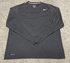 Nike Dri-FIT Shirt Mens XL Gray Long Sleeve Athletic Running Base Layer 377780
