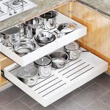 Pull out Cabinet Organizer, Wider Expandable 14"-24" Heavy Duty Slide out