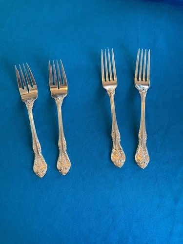 Gorham King Edward forks.  2 each:  7 1/8” and place size salad 6 7/8”