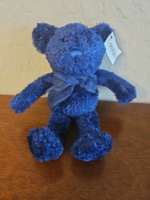 Carlton Cards Blue Bean Bag TEDDY BEAN 9'' Plush Stuffed Animal