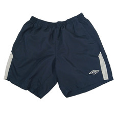 Umbro Training Shorts Men's Size XL Navy Blue White Vintage Late 90s Early Y2K