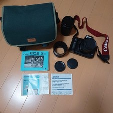 Canon EOS 5 Film SLR Camera with 2 Lenses and Bag Set Vintage Photography