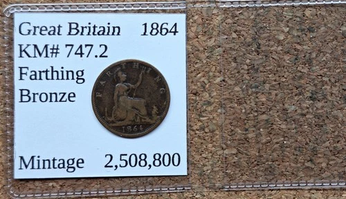 1864 Victoria Farthing — photo from the most recent tracked eBay sale