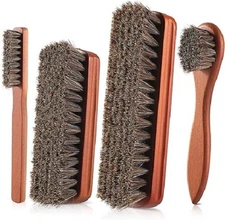 2/4 Pcs Shoe Brush, Boot Brush, Horse Hair Brush for Leather, Shoe Polish Brush
