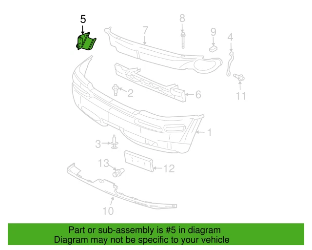 SOPORTE PARACHOQUES DELANTERO GM 2002-2009, PIEZA ORIGINAL NUEVA, NÚMERO DE PIEZA 15147253 Foto 4 de 4