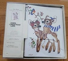 Christmas LK Powell Deer Cards  American Greetings Plus Mark Box Of 20