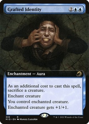 Grafted Identity Extended Art Regular - Innistrad: Midnight Hunt MTG-NM