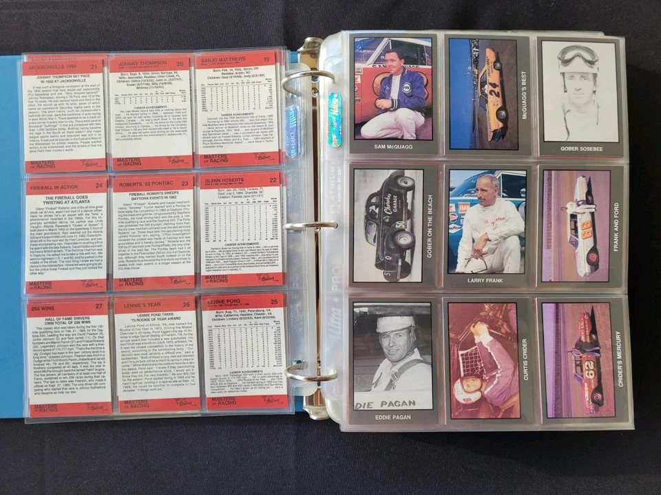 1989/1991 T.G. Racing "Masters of Racing" & Update Complete Card Sets w/Binder - Image 3 of 4