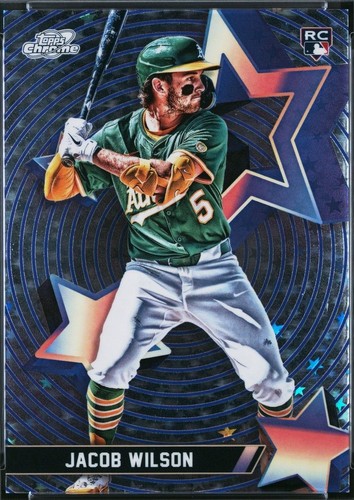 2025 Bowman Chrome Jacob Wilson #1 RC Rookie Mojo Refractor 