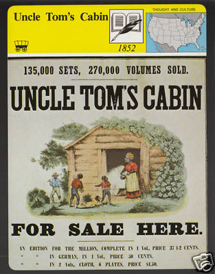 Uncle Tom S Cabin Harriet Beecher Stowe History Card Ebay
