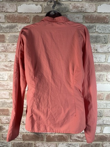 Mountain Hardware Women’s Orange Long Sleeve Button Up Blouse Orange Sz L - Picture 3 of 10
