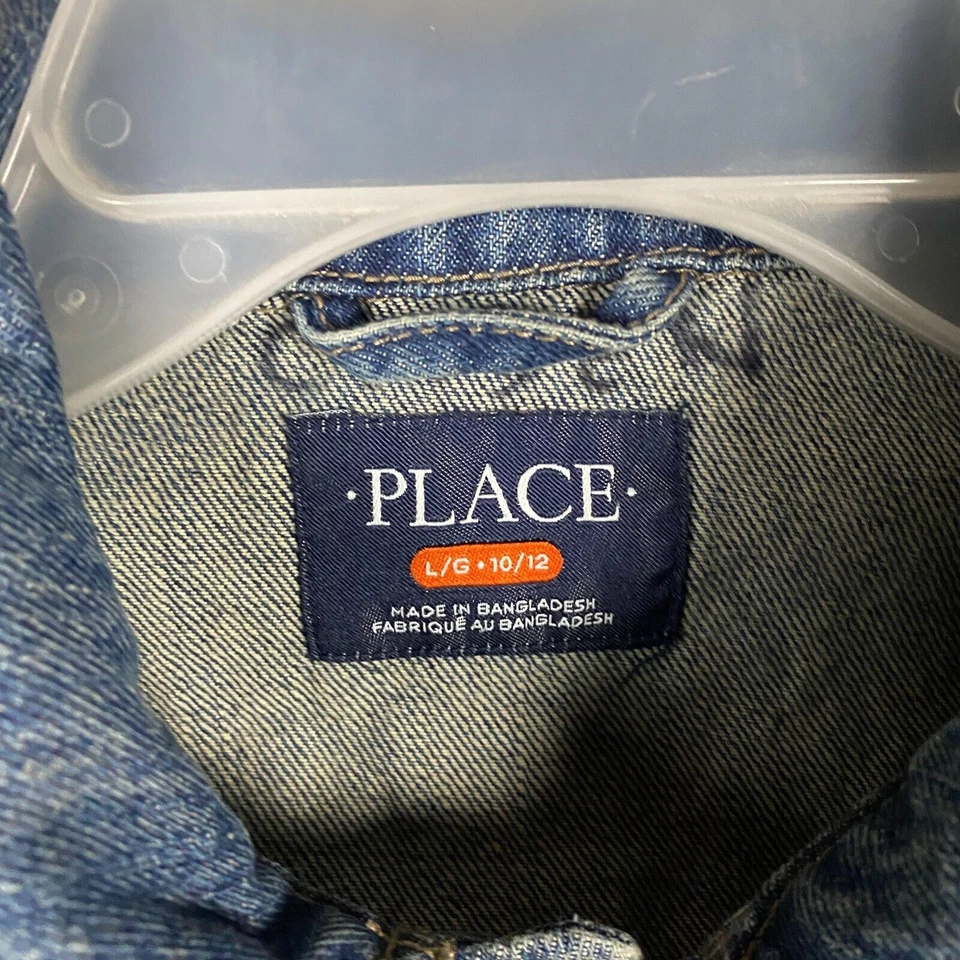 Chaqueta Denim Place Niños Grande 10/12 100% Algodón Niños L Foto 2 de 4