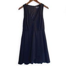 NWT LULU's Seeing Chic Sleeveless Lined Skater Minidress in Black, Medium