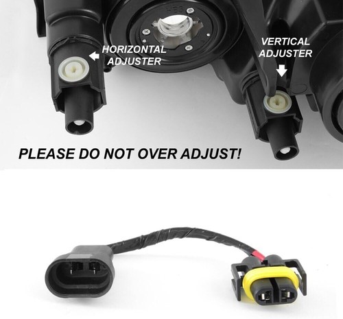FOR 09-12 TOYOTA RAV4 BLACK HOUSING AMBER CORNER PROJECTOR HEADLIGHT HEAD LAMPS - Picture 6 of 7