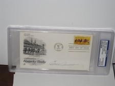 Graded PSA Autographed 1974 Kentucky Derby 1st Day Cover by HOF-Eddie Arcaro
