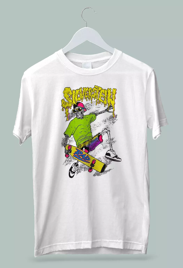 Vintage Silverstein Canadian Rock Band White Heavy Cotton Full Size T-Shirt SE089