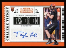 2019 Panini Contenders Draft Taylor Cornelius Rookie Ticket Auto Cowboys #281